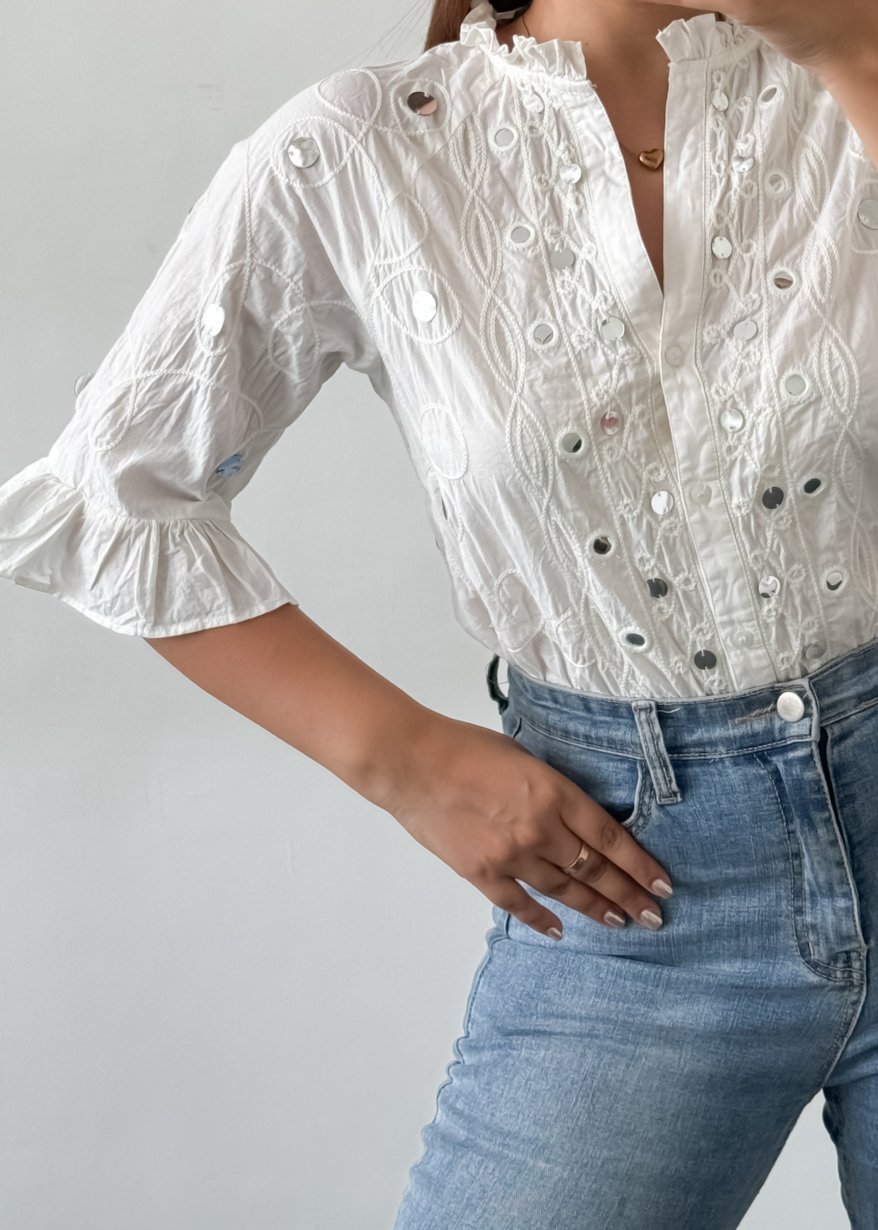 Pretty White Cotton Shirt