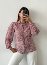 PinK Printed Chiffon Top