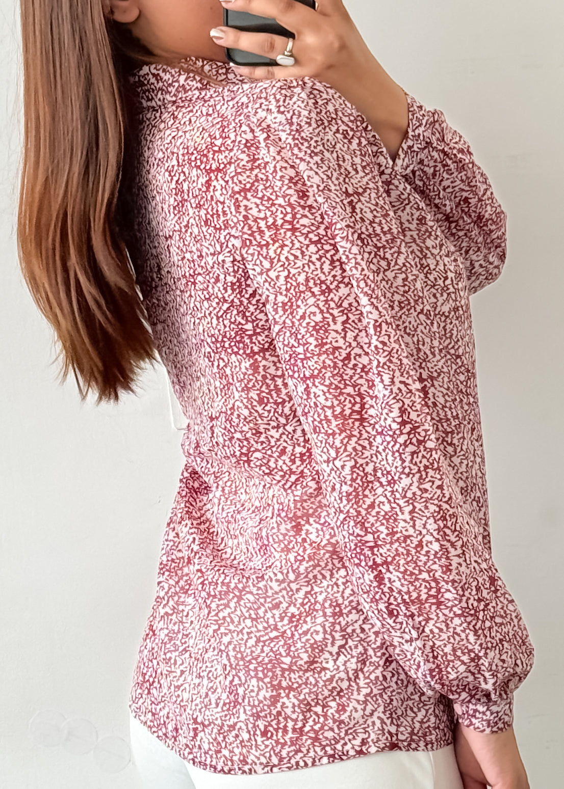 PinK Printed Chiffon Top