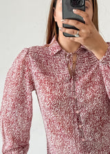 PinK Printed Chiffon Top