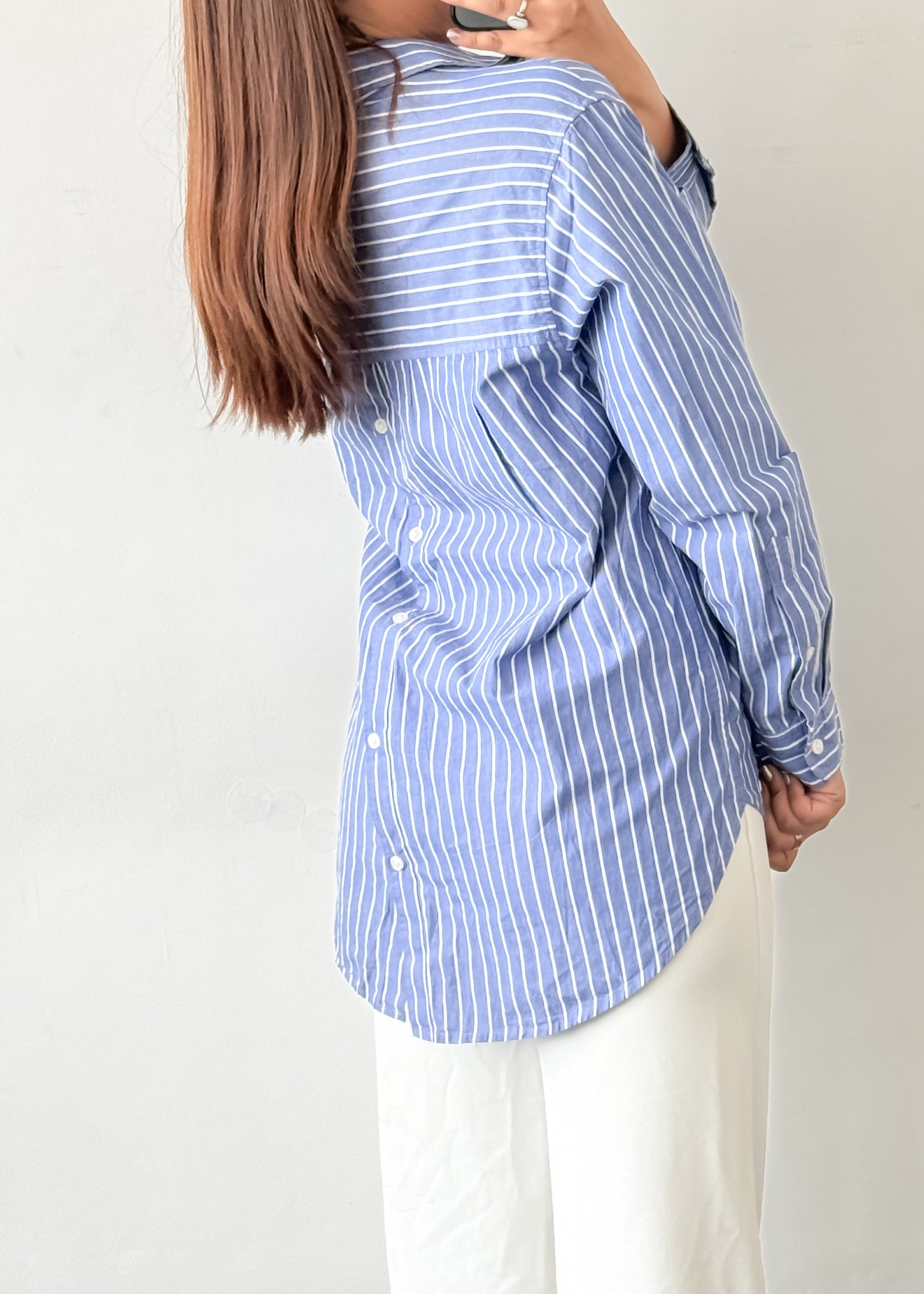 Blue Striped Cotton Shirt