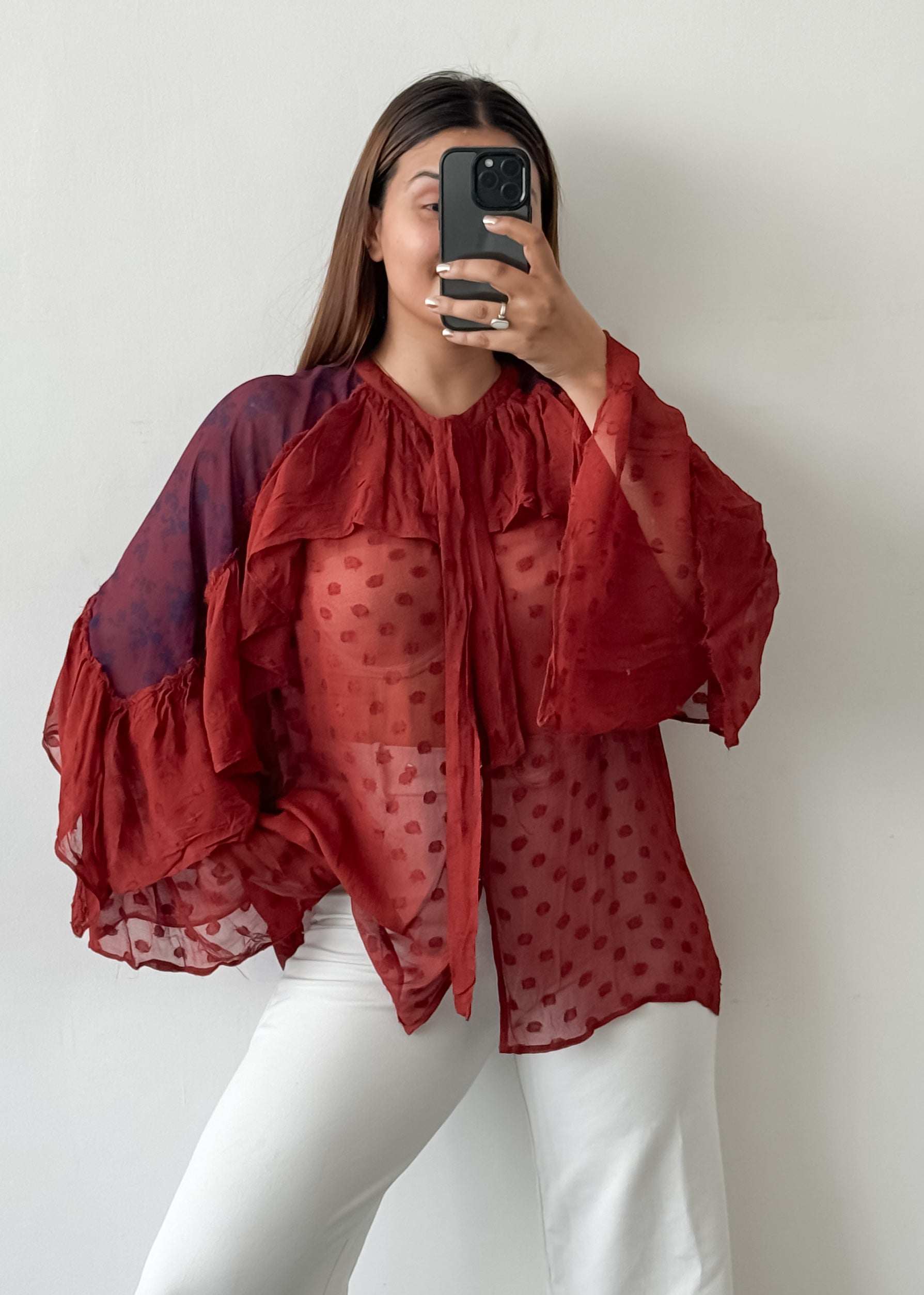 Red Frill Top