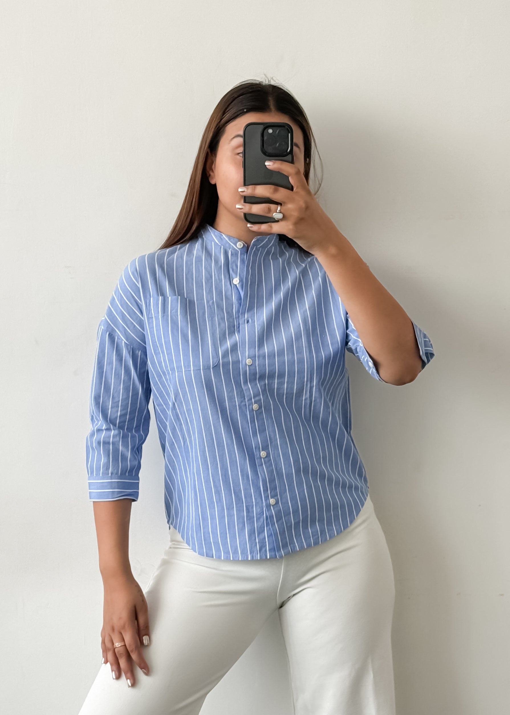 Blue Striped Cotton top