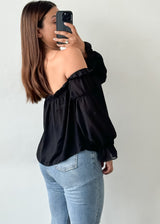 Pretty Black Off Shoulder Top