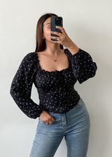 Pretty Black Cotton Top