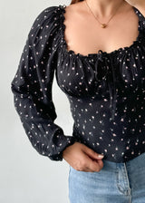 Pretty Black Cotton Top