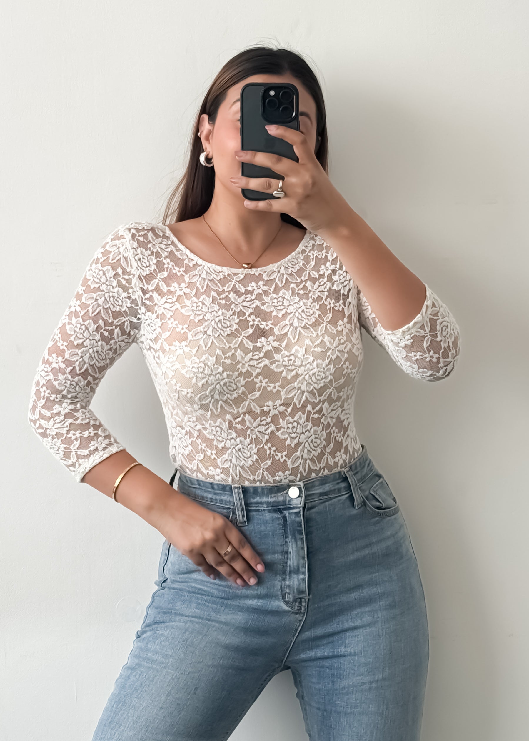 White Lace Bodysuit